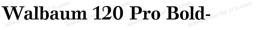 Walbaum 120 Pro Bold字体转换